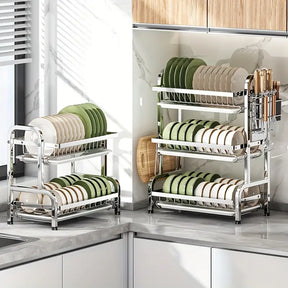 Adeus Bagunça: Escorredor Modular em Inox com Suportes Inteligentes