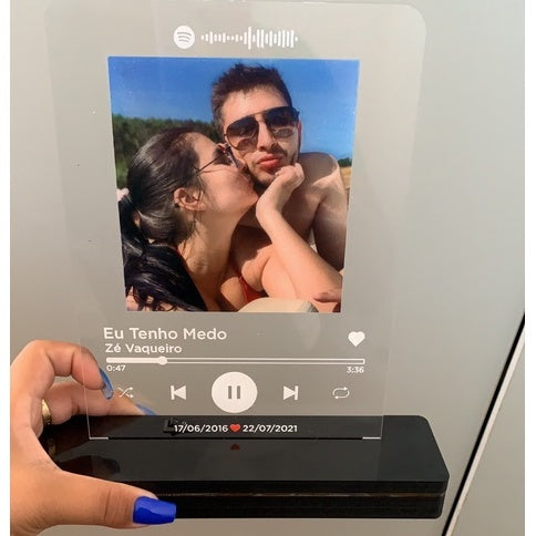 Luminária Romântica Casal Foto Personalizada