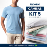 (COMPRE 3 LEVE 5) - Camisas Minimal em Algodão Egípcio.